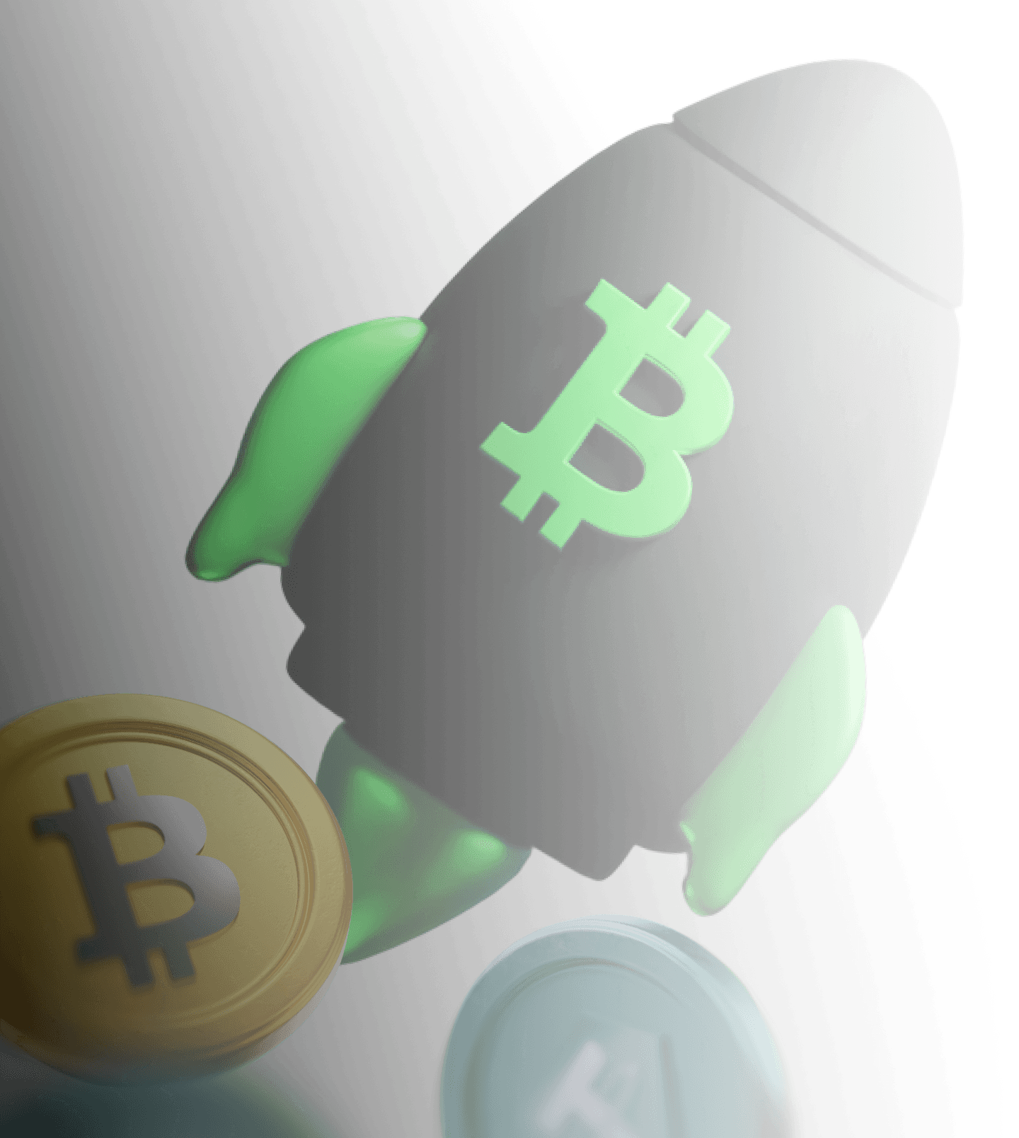 Crypto coins with laptop