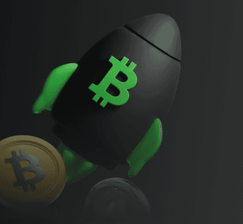 Crypto coins with laptop